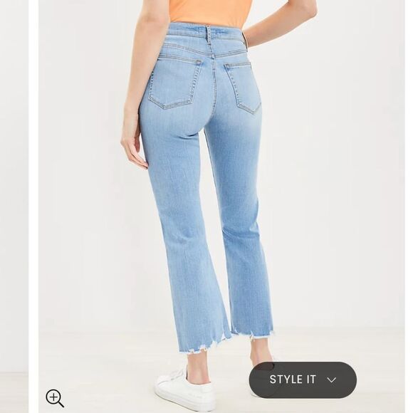 NWT Loft High Waist Flare Crop Jeans - Picture 2 of 13